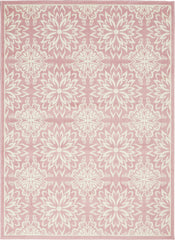 5' X 7' Pink Floral Power Loom Area Rug