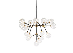 Chandelier Multi Light Iron And Glass Dimmable Ceiling Light