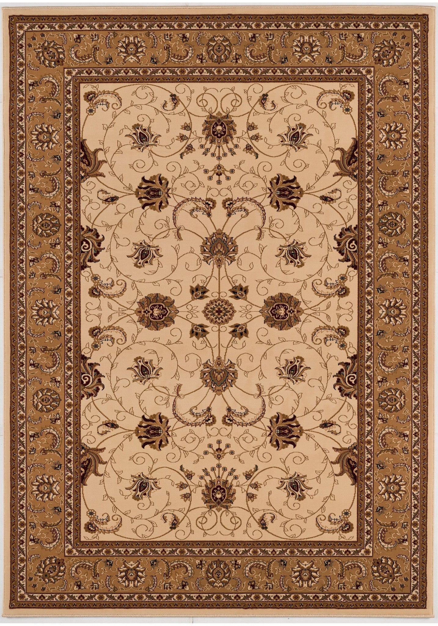 10' X 13' Cream Oriental Washable Non Skid Area Rug