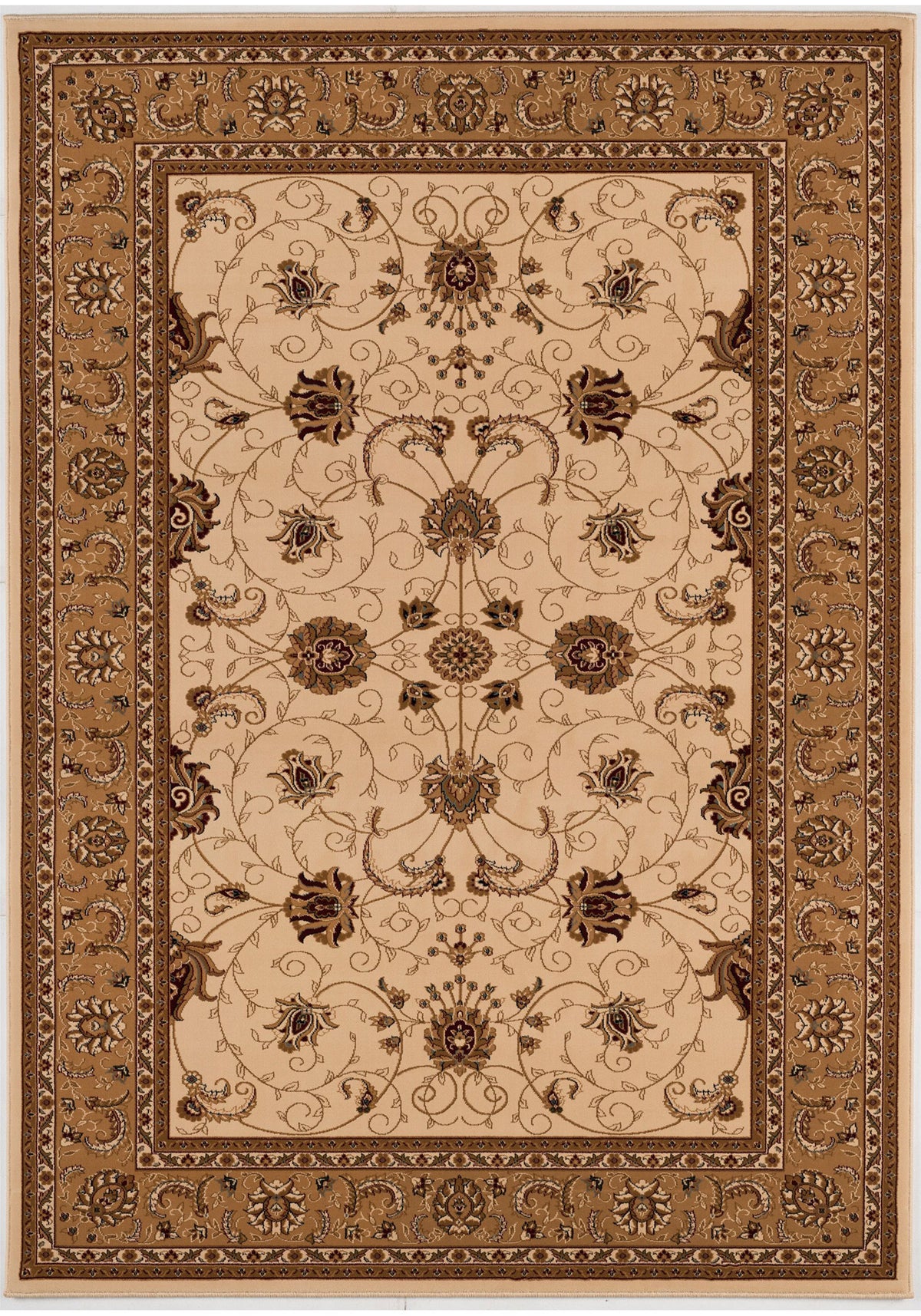 10' X 13' Cream Oriental Washable Non Skid Area Rug