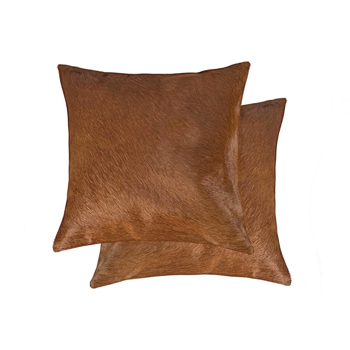 18 X 18 Brown Cowhide Throw Pillow
