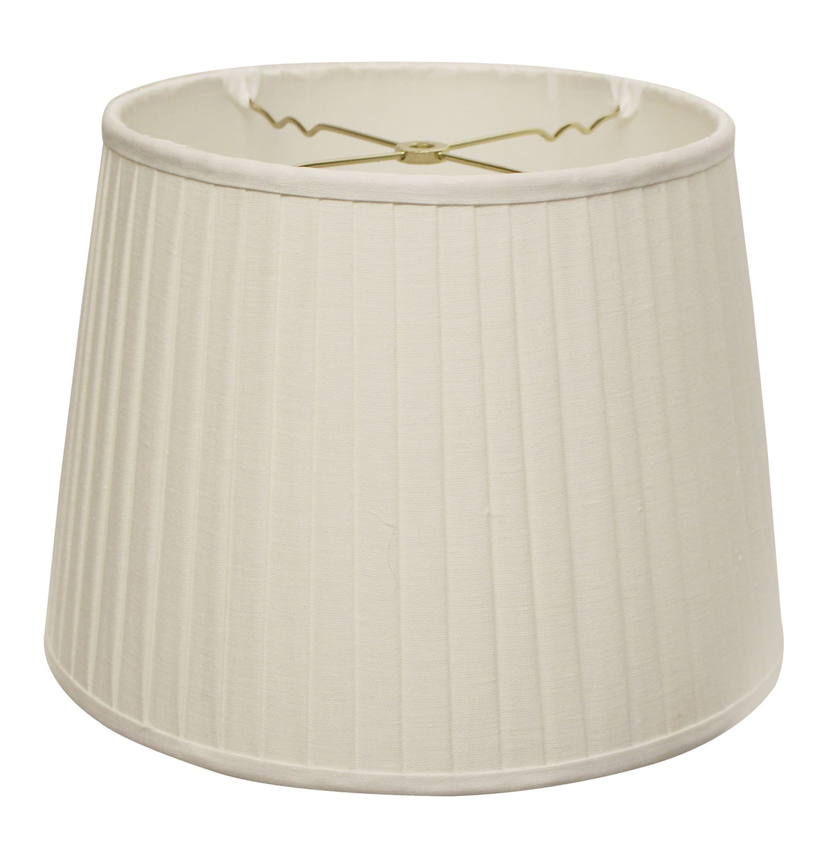 20" White Paperback Linen Lampshade with Side Pleats