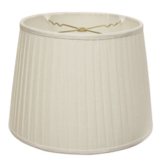 20" White Paperback Linen Lampshade with Side Pleats