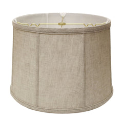 17" Cream Throwback Drum Linen Lampshade