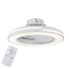 White Compact LED Fan and Light