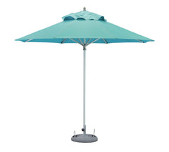 10' Aqua Polyester Round Market Patio Umbrella