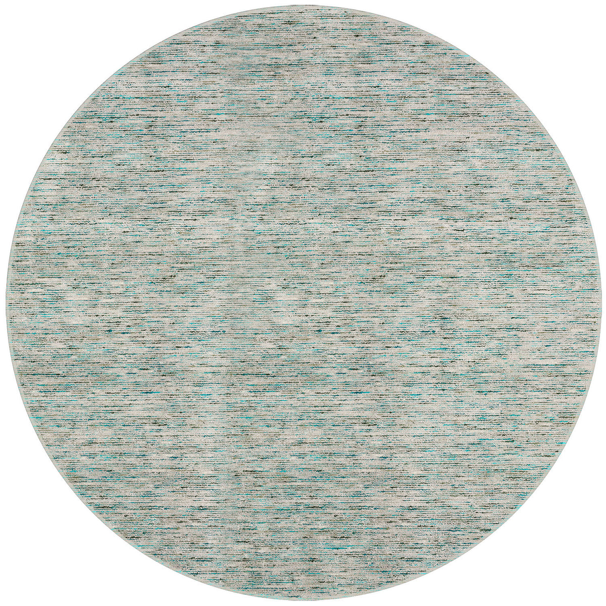 10' Green Round Wool Hand Loomed Handmade Area Rug