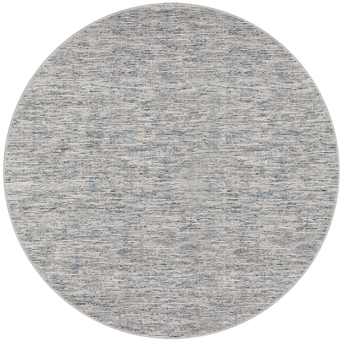 12' Round Blue Round Wool Hand Loomed Handmade Area Rug