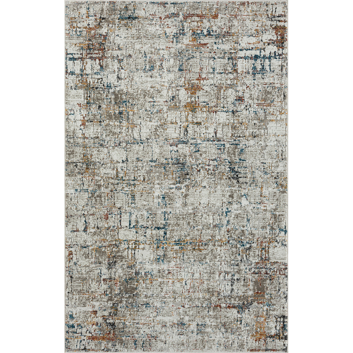 10' X 14' Gray Abstract Distressed Area Rug